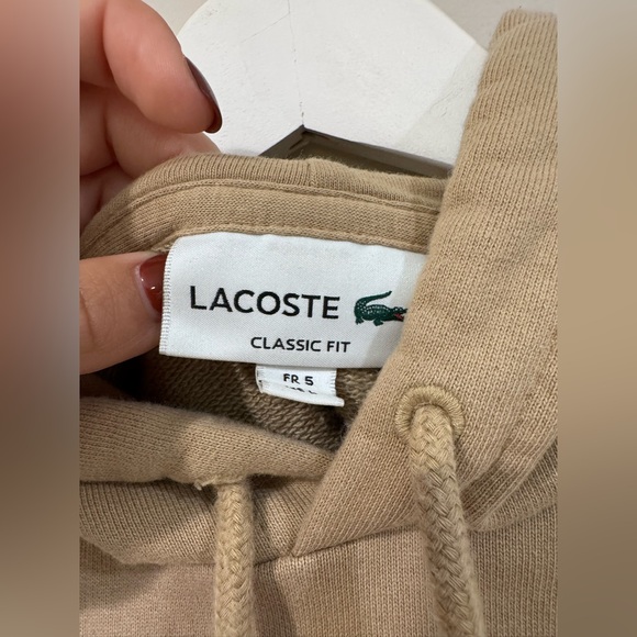 Lacoste Beige Hoodie with Drawstrings - Picture 3 of 3